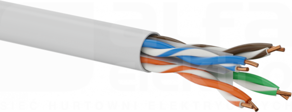 U/UTP kat.6 LSOH 4x2x23AWG B2ca (500m) szary Przewód teleinformatyczny