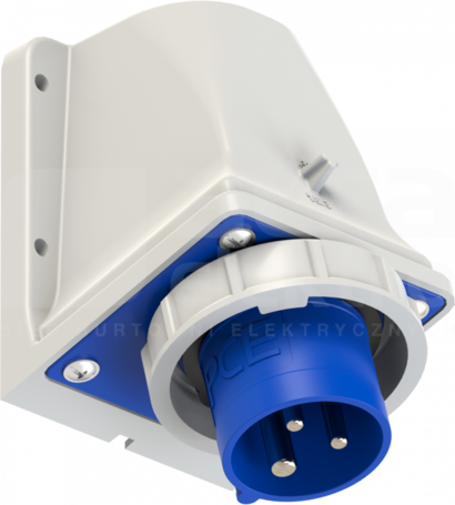 16A 3P 230V IP67 Wtyczka odbiornikowa nikiel