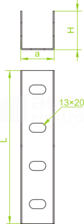 LCM40H60 Łącznik ceownika
