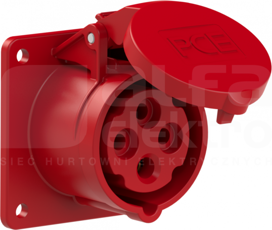 16A 3P+Z 400V IP44 Gniazdo tablicowe proste