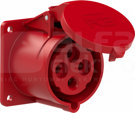 32A 4P 400V 75x75 IP44 Gniazdo tablicowe proste