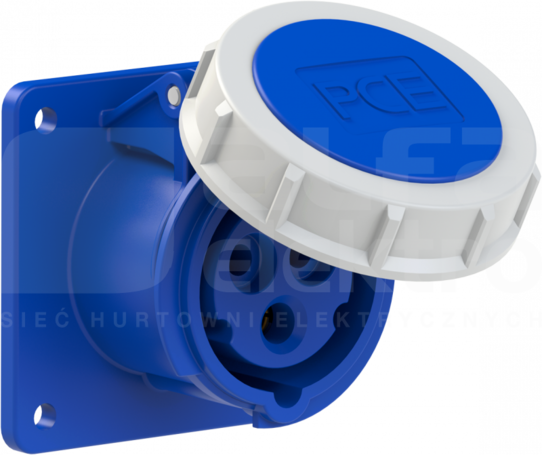 16A 3P 230V 75x75 IP67 Gniazdo tablicowe proste