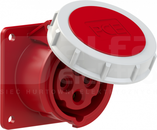 16A 4P 400V 75x75 IP67 Gniazdo tablicowe proste