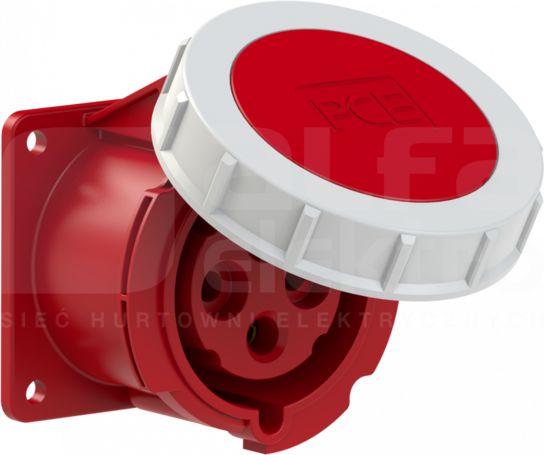 32A 4P 400V 75x75 IP67 Gniazdo tablicowe proste
