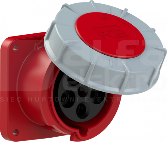 POWER TWIST 63A 5P 100x100 IP67 Gniazdo tablicowe proste