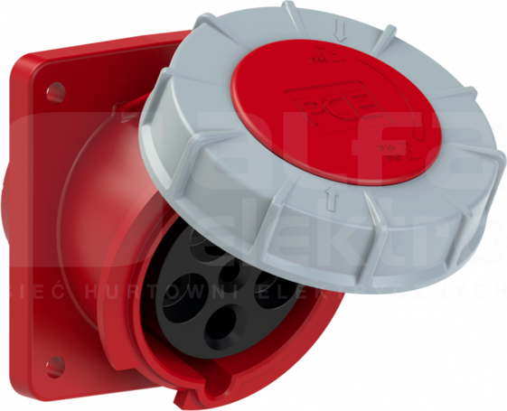POWER TWIST 63A 5P 400V IP67 Gniazdo tablicowe skośne