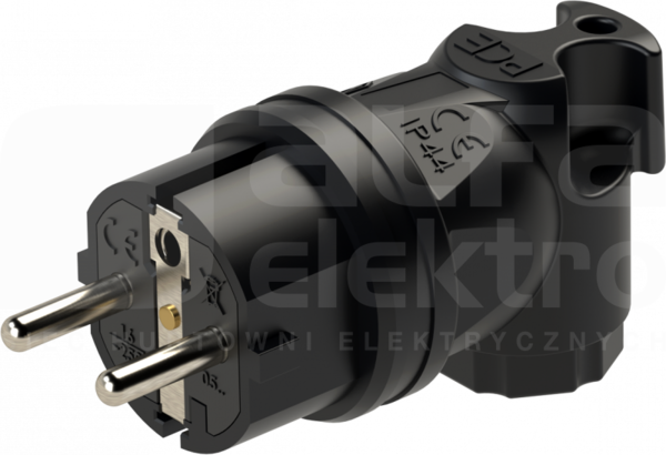 TAURUS 16A 2P+Z 250V UNI-SCHUKO IP44 Wtyczka gumowa