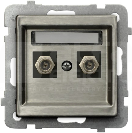 SONATA stal inox Gniazdo podwójne antenowe typu F
