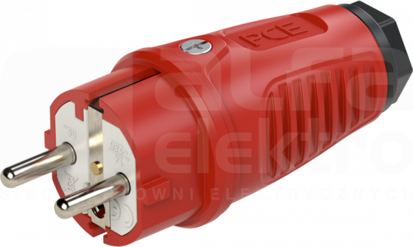 TAURUS 16A 3P 230V IP54 czerwony Wtyczka gumowa