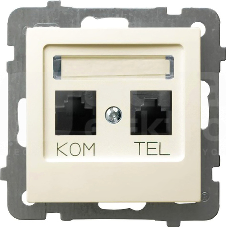AS RJ45 ecru Gniazdo komputerowo-telefoniczne