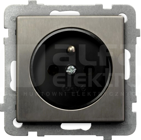 SONATA 2P+Z IP20 stal inox Gniazdo pojedyncze