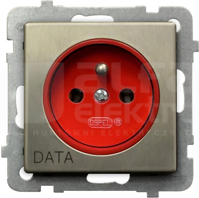 SONATA 2P+Z DATA IP20 srebrny Gniazdo pojedyncze