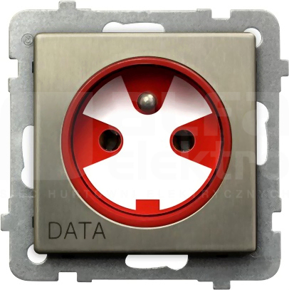 SONATA 2P+Z DATA IP20 srebrny Gniazdo pojedyncze
