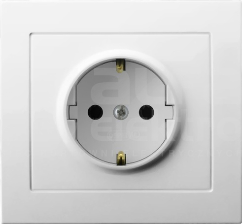 KIER 2P+Z SCHUKO IP20 biały Gniazdo pojedyncze