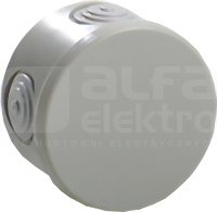LIGHT 84x84x50 (7xM25) IP54 Puszka natynkowa z dławnicami pokrywa pełna
