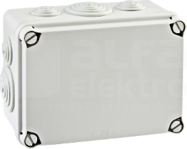 LIGHT 162x116x76 (6xM25 4xM40) IP66/67 Puszka natynkowa z dławnicami pokrywa pełna