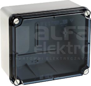 LIGHT 175x151x95 (6xM25, 4xM40) IP66/67 Puszka natynkowa gładka pokrywa transparentna
