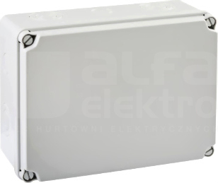 LIGHT 241x180x95 (4xM25 6xM40) IP66/67 Puszka natynkowa z osłabieniami pokrywa pełna