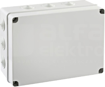 LIGHT 328x239x129 (12xM40) IP66/67 Puszka natynkowa z dławnicami pokrywa pełna