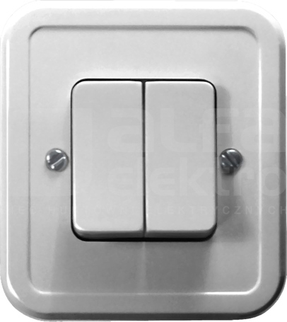 PI 6AX IP20 biały Łącznik świecznikowy