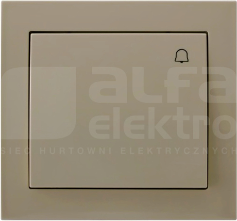 KIER 10AX IP20 beżowy Przycisk zwierny dzwonek