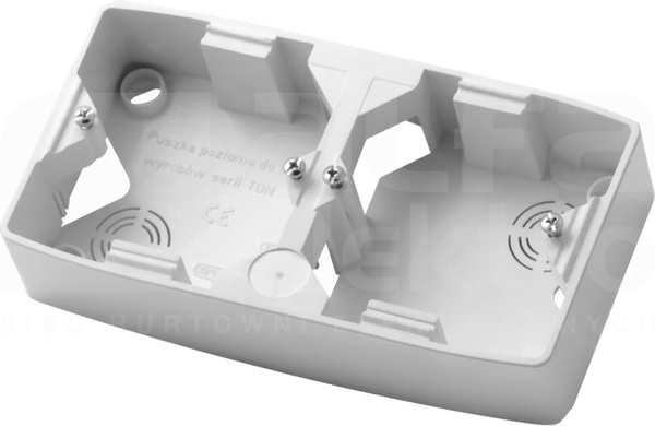 TON wys.32mm biały Puszka instalacyjna podwójna pionowa