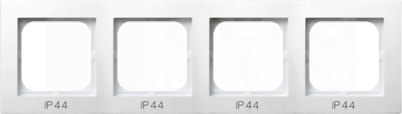 AS IP44 biały Ramka poczwórna do łączników