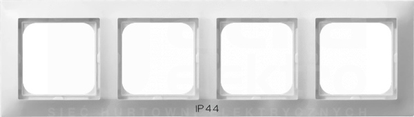 IMPRESJA IP44 biały Ramka poczwórna do łączników