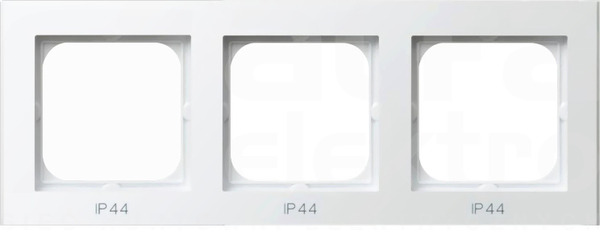 SONATA IP44 biały Ramka potrójna do łączników
