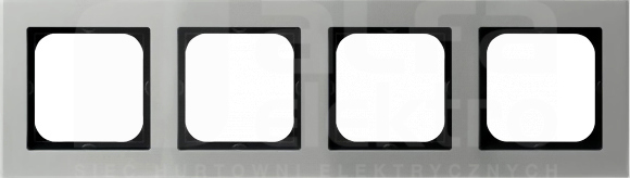SONATA aluminium Ramka poczwórna