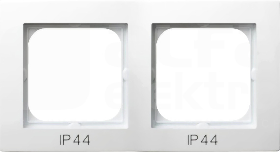 AS IP44 biały Ramka podwójna do łączników