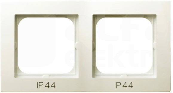 AS IP44 ecru Ramka podwójna do łączników