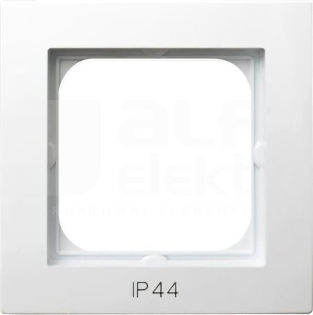 AS IP44 biały Ramka pojedyncza do łączników