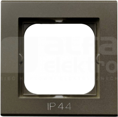 SONATA IP44 czekoladowy metal Ramka pojedyncza do łączników