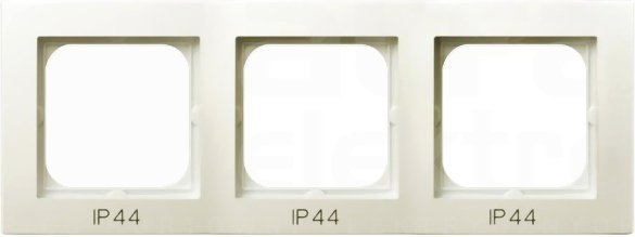 AS IP44 ecru Ramka potrójna do łączników