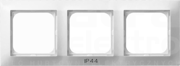 IMPRESJA IP44 biały Ramka potrójna do łączników