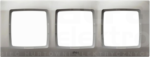 KARO IP44 srebrny perłowy Ramka potrójna do łączników
