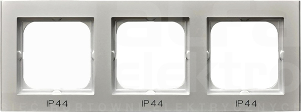 SONATA IP44 srebro mat Ramka potrójna do łączników