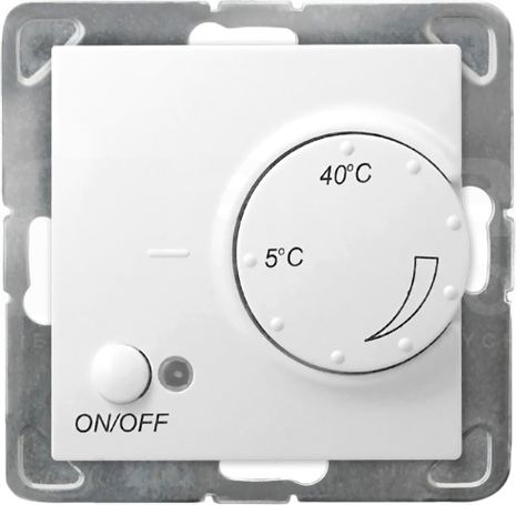 IMPRESJA biały Regulator temperatury z czujnikiem napow.