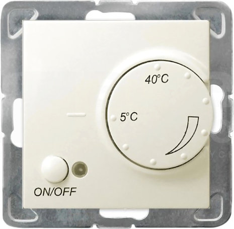 IMPRESJA ecru Regulator temperatury z czujnikiem podpodłog.