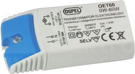 OET 60 0-60W Transformator elektroniczny