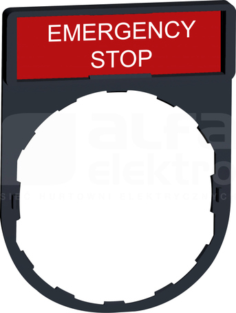 ZBY2330*BIALEEMERGENCY STOP RAMKA 30X40 Z ETYKIETA 8X27