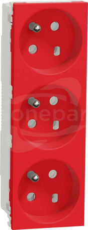 Nowa Unica NU307103 2x2P+PE 16A DATA czerwone Gniazdo