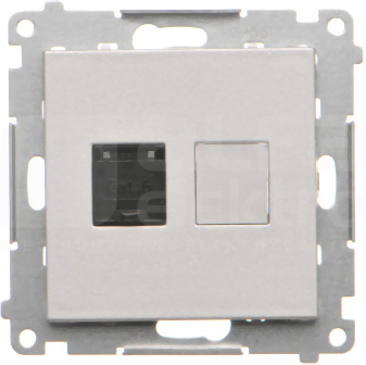 SIMON55 RJ45 kat.6 aluminium mat Gniazdo komputerowe