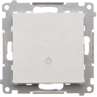 SIMON55 10AX aluminium mat Przycisk światło