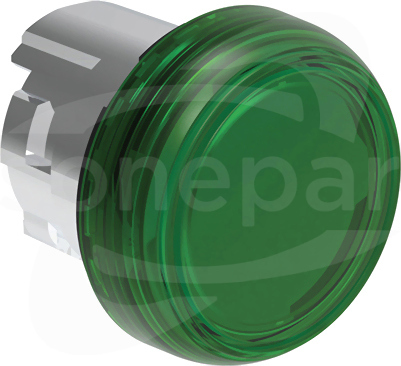 LPSL3 22mm zielona Metalowa głowica lampki