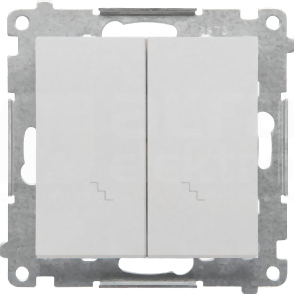 SIMON55 10AX aluminium mat Łącznik schodowy podwójny