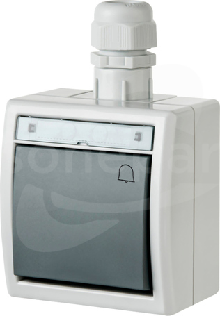 AQUANT ŁNT-1D szary IP65 Łącznik zwierny dzwonek natynkowa