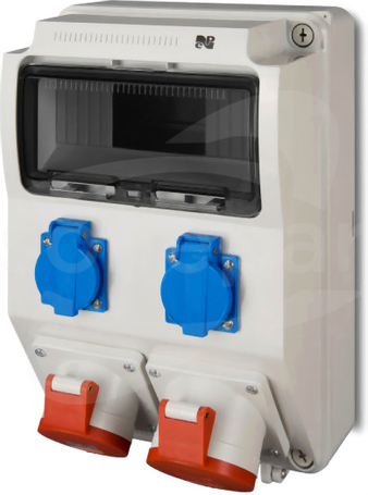 RS-9 16A/5P 32A/5P 2xGS IP44 Rozdzielnica modułowa