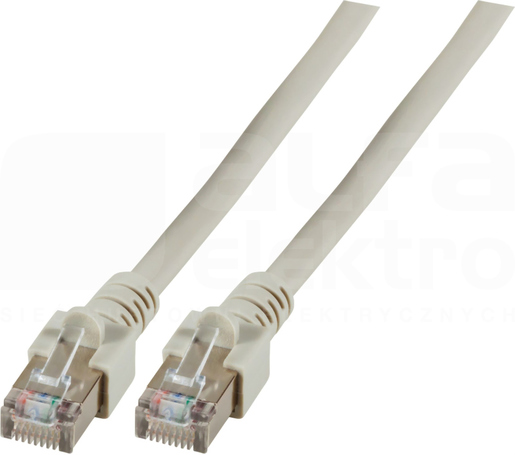 SF/UTP kat. 5e PVC CCA szary 0,5m Patchcord securityNET miedziany